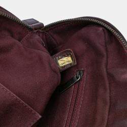 Pre Owned Chanel Burgundy Jumbo Quilted Aged Calfskin New Portobello Flap
