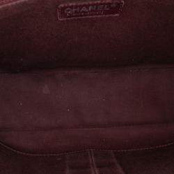 Pre Owned Chanel Burgundy Jumbo Quilted Aged Calfskin New Portobello Flap