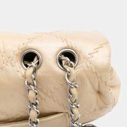 Pre Owned Chanel Gold CC Quilted Calfskin Ultimate Stitch Flap