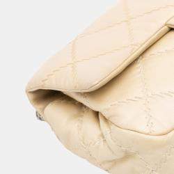 Pre Owned Chanel Gold CC Quilted Calfskin Ultimate Stitch Flap