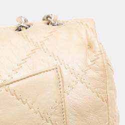 Pre Owned Chanel Gold CC Quilted Calfskin Ultimate Stitch Flap