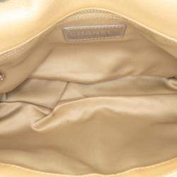 Pre Owned Chanel Gold CC Quilted Calfskin Ultimate Stitch Flap