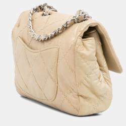 Pre Owned Chanel Gold CC Quilted Calfskin Ultimate Stitch Flap