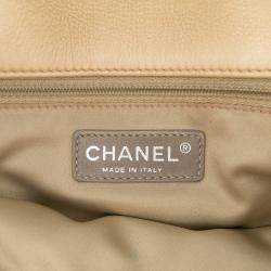 Pre Owned Chanel Gold CC Quilted Calfskin Ultimate Stitch Flap