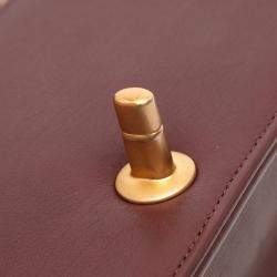 Pre Owned Chanel Burgundy Small CC Quilted Calfskin Single Flap