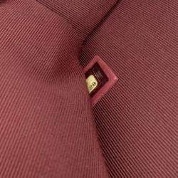 Pre Owned Chanel Burgundy Small CC Quilted Calfskin Single Flap