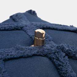 Pre Owned Chanel Blue Medium Canvas and Cotton 19 Flap