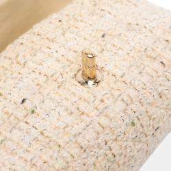 Pre Owned Chanel Brown Mini Rectangular Classic Tweed Single Flap