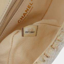 Pre Owned Chanel Brown Mini Rectangular Classic Tweed Single Flap