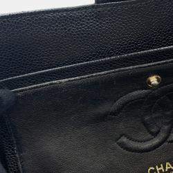 Pre Owned Chanel Matelasse W Flap W Black Caviar Leather Chain Shoulder Bag  23