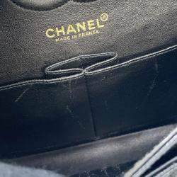 Pre Owned Chanel Matelasse W Flap W Black Caviar Leather Chain Shoulder Bag  23