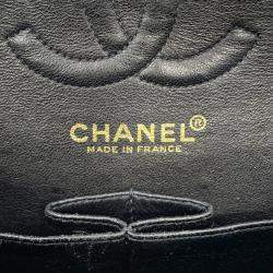 Pre Owned Chanel Matelasse W Flap W Black Caviar Leather Chain Shoulder Bag  23