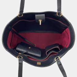 Pre Owned Chanel Matelasse  Black Calf Leather Tote