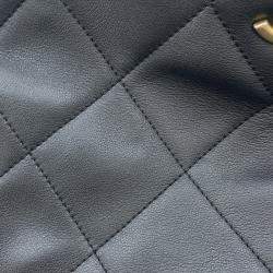 Pre Owned Chanel Matelasse  Black Calf Leather Tote