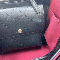 Pre Owned Chanel Matelasse  Black Calf Leather Tote