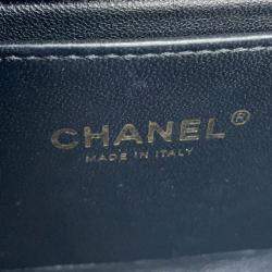 Pre Owned Chanel Boy Chanel Chain shoulder Bag Black Caviar Leather Size Small