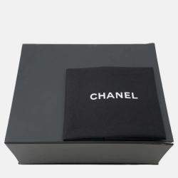 Pre Owned Chanel Luxury Line Chain shoulder Bag Light Gray Calf Leather