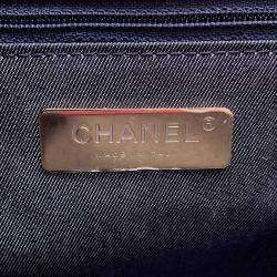 Pre Owned Chanel Big CC Logo Chain shoulder Pink Leather