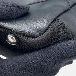 Pre Owned Chanel Paris-Biarritz Tote Black Coating Canvas Leather Size PM