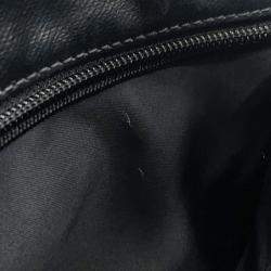 Pre Owned Chanel Paris-Biarritz Tote Black Coating Canvas Leather Size PM