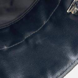 Pre Owned Chanel Paris-Biarritz Tote Black Coating Canvas Leather Size PM
