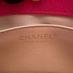 Pre Owned Chanel Matelasse Hobo Bag Pink Leather
