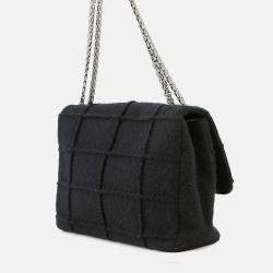 Pre Owned Chanel 2.55 Chocolate Bar Chain shoulder Black Felt