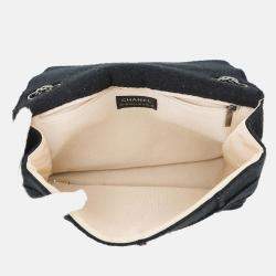 Pre Owned Chanel 2.55 Chocolate Bar Chain shoulder Black Felt