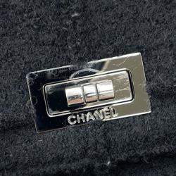 Pre Owned Chanel 2.55 Chocolate Bar Chain shoulder Black Felt