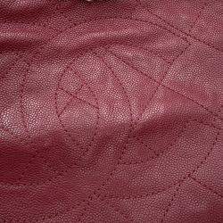 Pre Owned Chanel Matelasse 2Way Chaintote Bag Red Caviar Leather