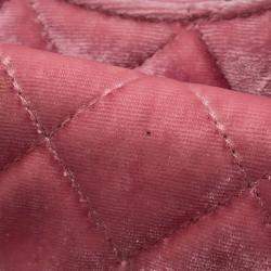 Pre Owned Chanel Matelasse Small Hobo Shoulder Bag Pink Velour