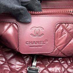 Pre Owned Chanel Coco Cocoon Tote Bag Black Nylon Size Small