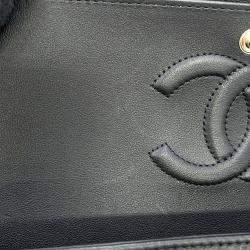 Pre Owned Chanel Matelasse Chain shoulder Bag Black/White/Pink Tweed Lambskin Sequins Size 25