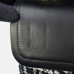 Pre Owned Chanel Matelasse Chain shoulder Bag Black/White/Pink Tweed Lambskin Sequins Size 25