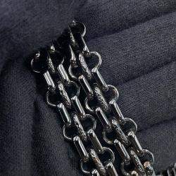 Pre Owned Chanel 2.55 Chain shoulder Bag Black Leather