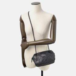 Pre Owned Chanel 2.55 Chain shoulder Bag Black Leather