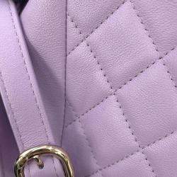 Pre Owned Chanel Matelasse Smallbackpack Lavender purple Calf Leather