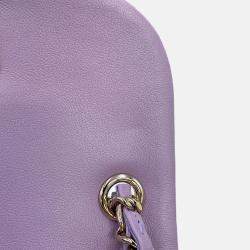 Pre Owned Chanel Matelasse Smallbackpack Lavender purple Calf Leather