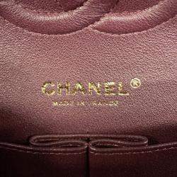Pre Owned Chanel Matelasse W Flap Chain shoulder Black Lambskin Size 25