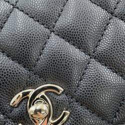 Pre Owned Chanel Coco Handle 2Wayhandbag Black Caviar Leather Size Xxs