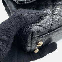Pre Owned Chanel Coco Handle 2Wayhandbag Black Caviar Leather Size Xxs