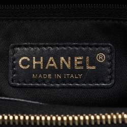 Pre Owned Chanel Black Quilted Caviar Leather GST Grand Shopping Tote