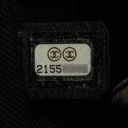 Pre Owned Chanel Black Quilted Crinkled Leather CC Delivery Bag