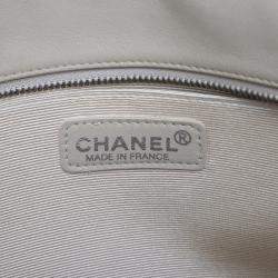 Pre Owned Chanel Brown Lambskin Embossed CC Camellia Tote