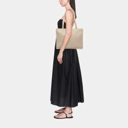 Pre Owned Chanel Brown Lambskin Embossed CC Camellia Tote