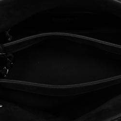 Pre Owned Chanel Black Medium Iridescent Calfskin Just Mademoiselle Bowling Bag
