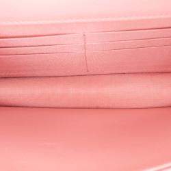 Pre Owned Chanel Pink Quilted Caviar Boy Wallet on Chain