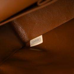 Pre Owned Chanel Brown Medium Classic Lambskin Double Flap