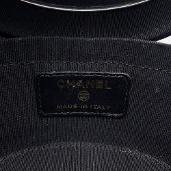 Pre Owned Chanel Chain Shoulder Bag Mini Vanity Coco Mark Patent Black