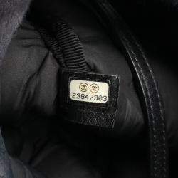 Pre Owned Chanel Bubble Quilted Backpack Leather Black